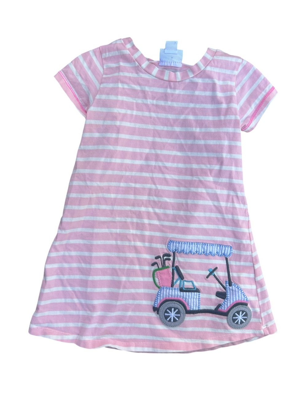 Mud Pie Girls' Baby Girl Golf Cart T-Shirt Dress 12-18